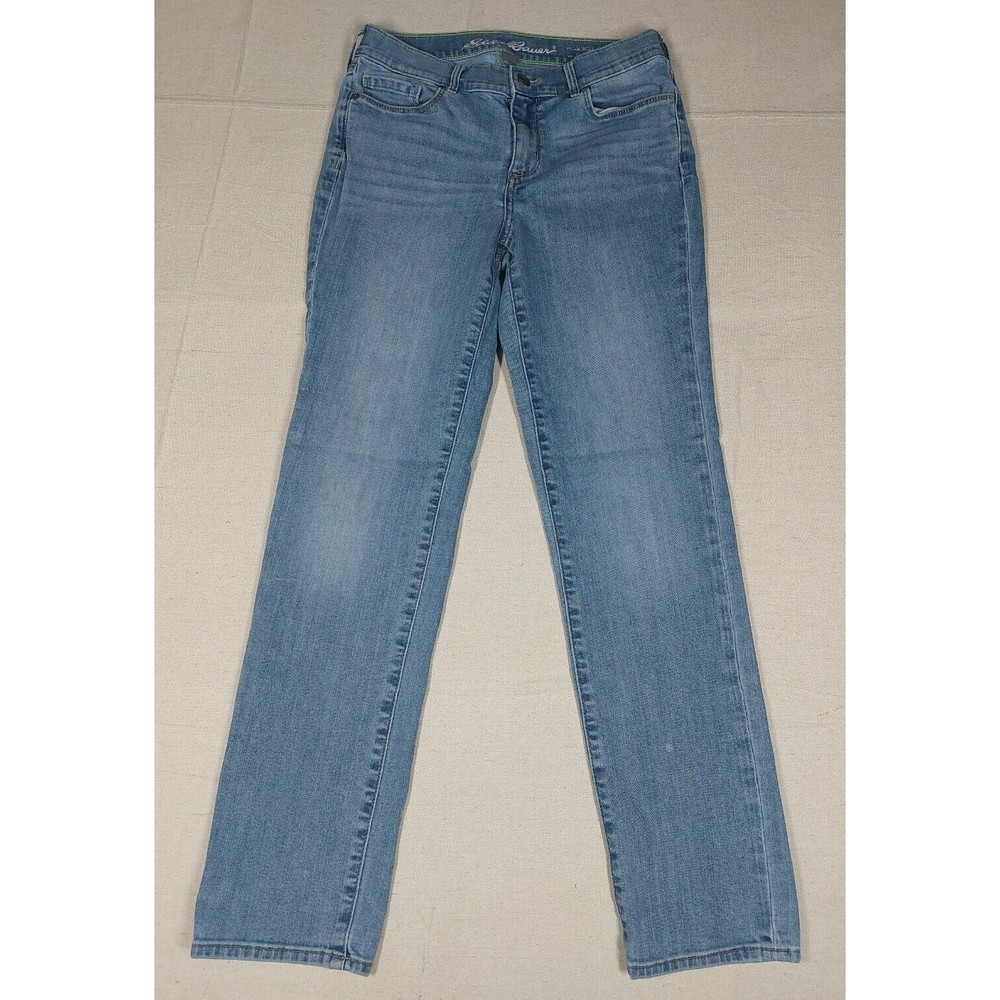 Eddie Bauer Jeans Womens Size 6 Curvy Slim Straight Mid-Rise Stretch Medium Wash